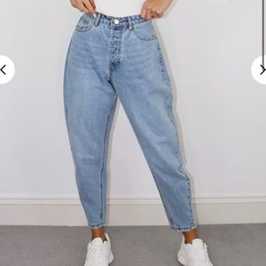 Missguided light blue mom jeans